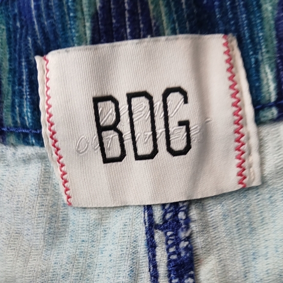 BDG high & wide purple & blue corduroy pants women's size 27 hippie groovy - Picture 3 of 7